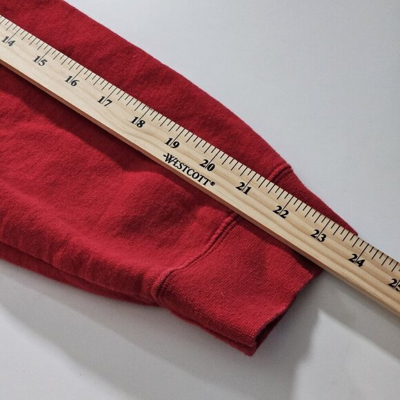 Levis Sweatshirt Men L Red Levi Staruss & Co Crewneck Print LS Fleece Preppy VTG - Picture 7 of 15